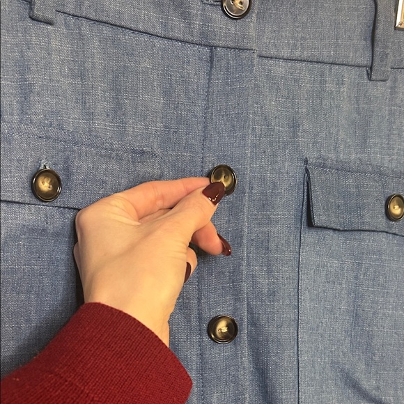 Monteau Los Angeles Chambray Vest & Skirt Set | Size M 💙 - Picture 10 of 16